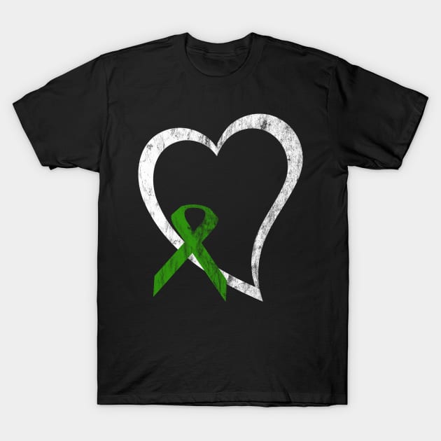 Green Ribbon Awareness T-Shirt by familycuteycom